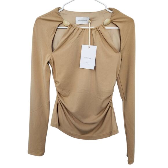 Significant‎ Other Alma Top in Sand 4 Party Cocktail Vacation Chic Cut Out - Picture 1 of 9